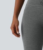 Legging de yoga Halara UltraSculpt™ chiné, taille haute, à cordon de serrage, séchage rapide, style caleçon avec poches