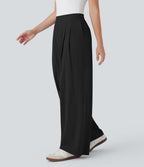 Pantalon de costume Breezeful™ à taille haute, jambes larges, poches latérales et séchage rapide