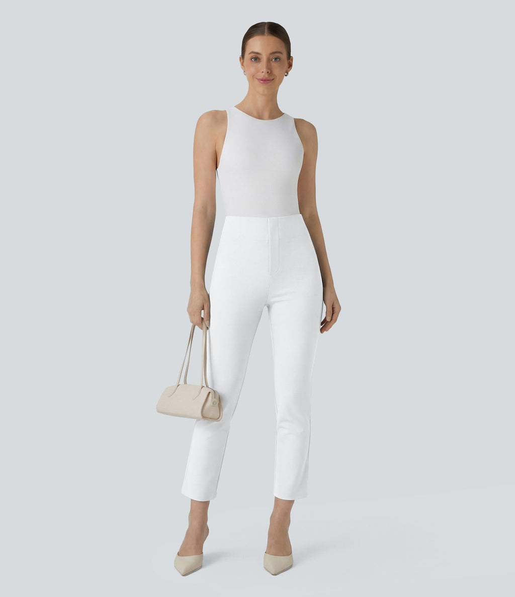 Pantalon de travail fuselé court taille haute Halara Flex™ avec poches