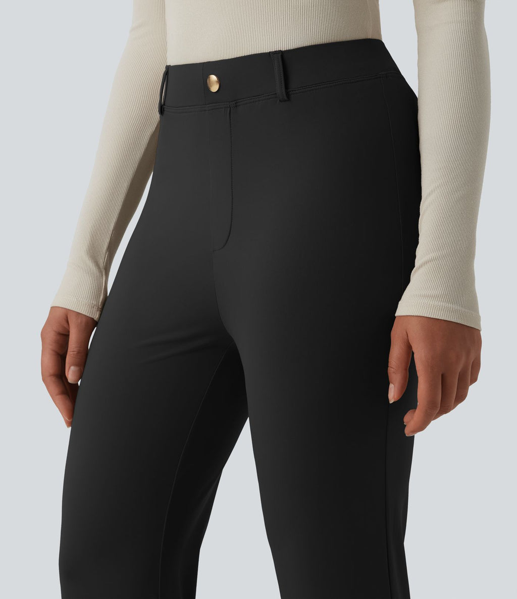 Pantalon tailleur évasé taille haute