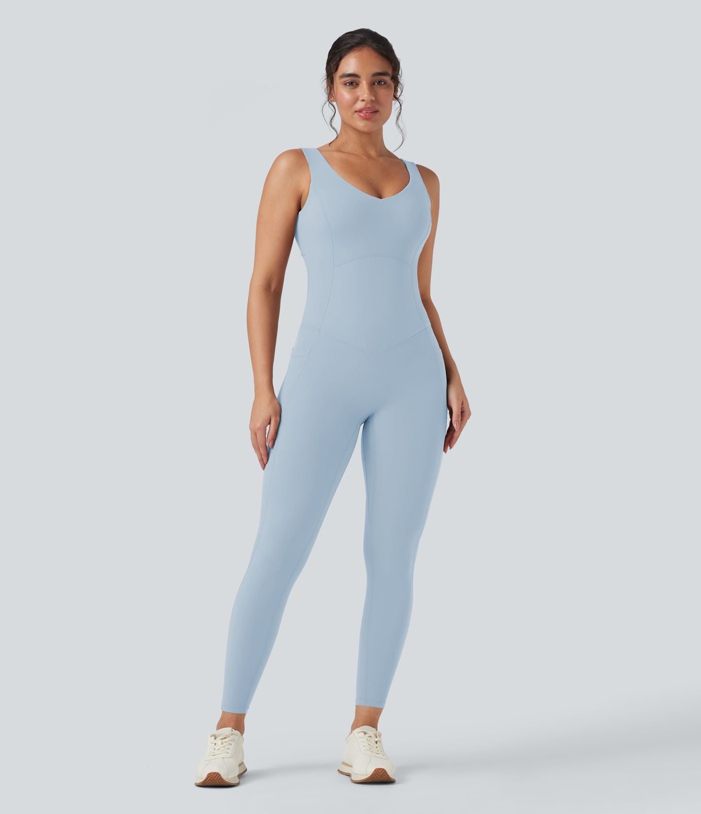 Combinaison de sport Halara UltraSculpt™ col V gainante push-up à poches