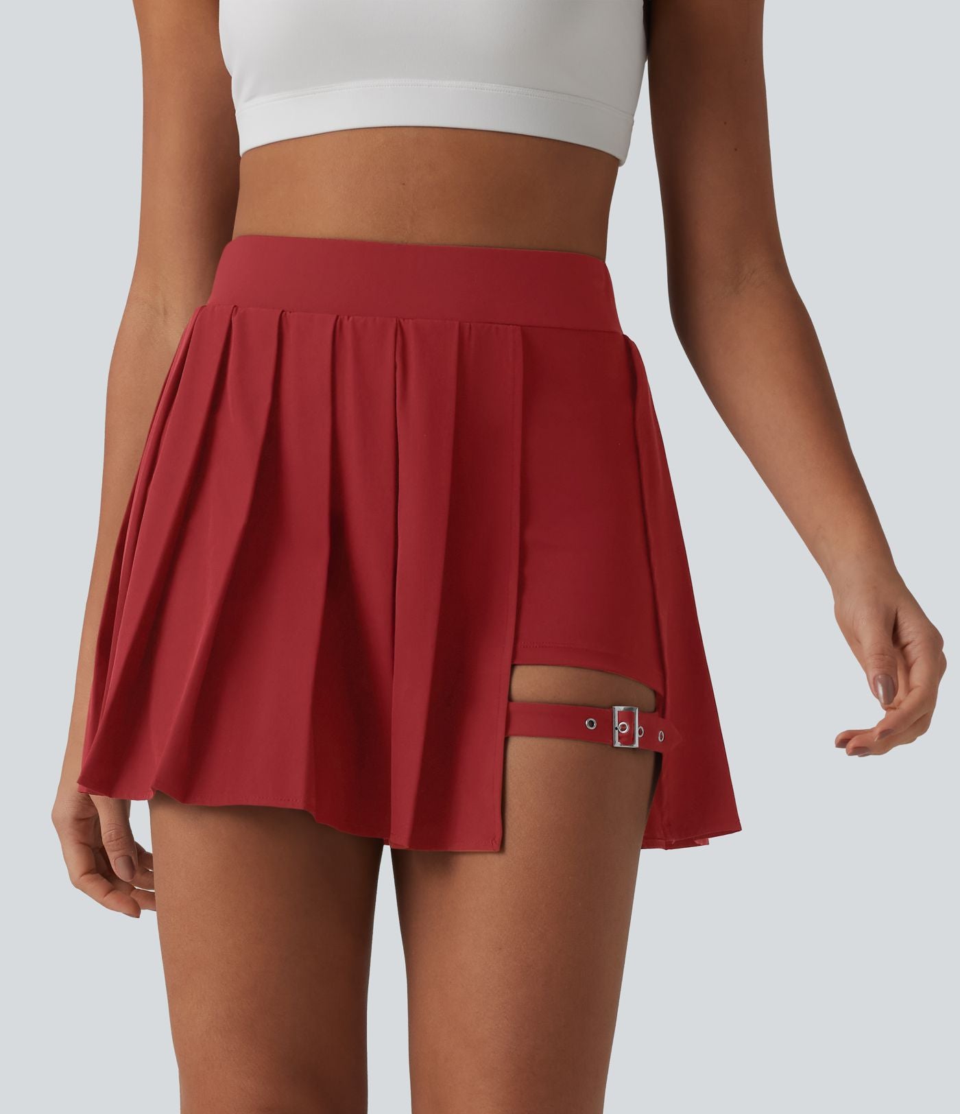 Jupe courte plissée 2-en-1 Breezeful™ taille haute séchage rapide avec poche et boucle ajustable