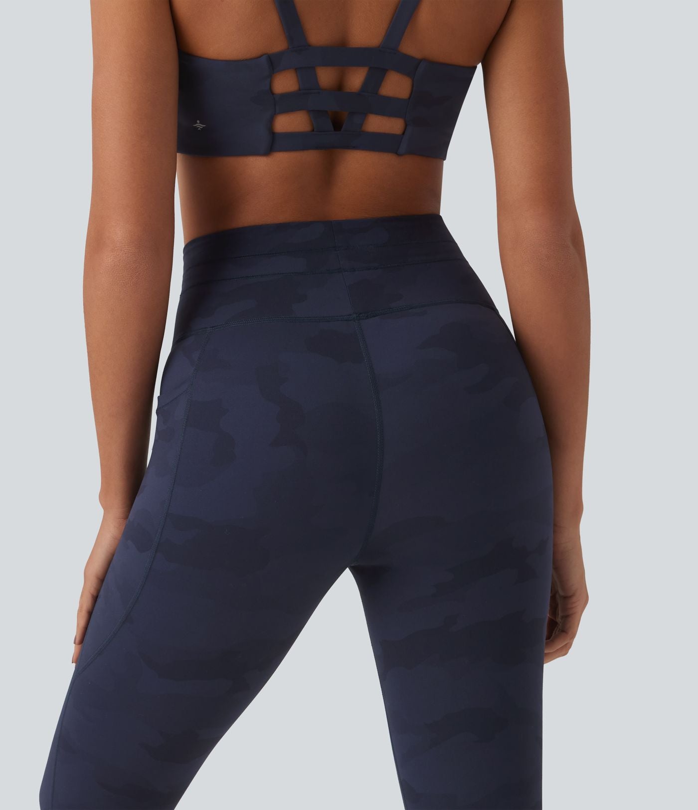 Legging yoga Halara UltraSculpt™ imprimé camouflage taille haute avec cordon de serrage et poches