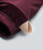 Robe mini côtelée dos nu à col halter, encolure drapée et coussinets amovibles