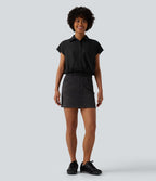 Chemise décontractée col classique manches courtes avec boutonnage