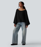 Sweat-shirt col bateau manches longues