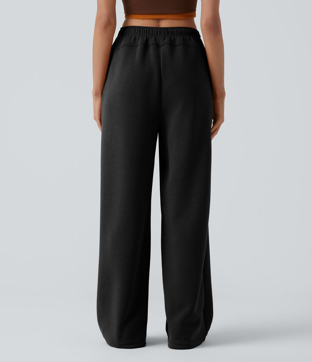 Pantalon casual SpacerTek™ coupe droite taille haute avec cordon de serrage et poches