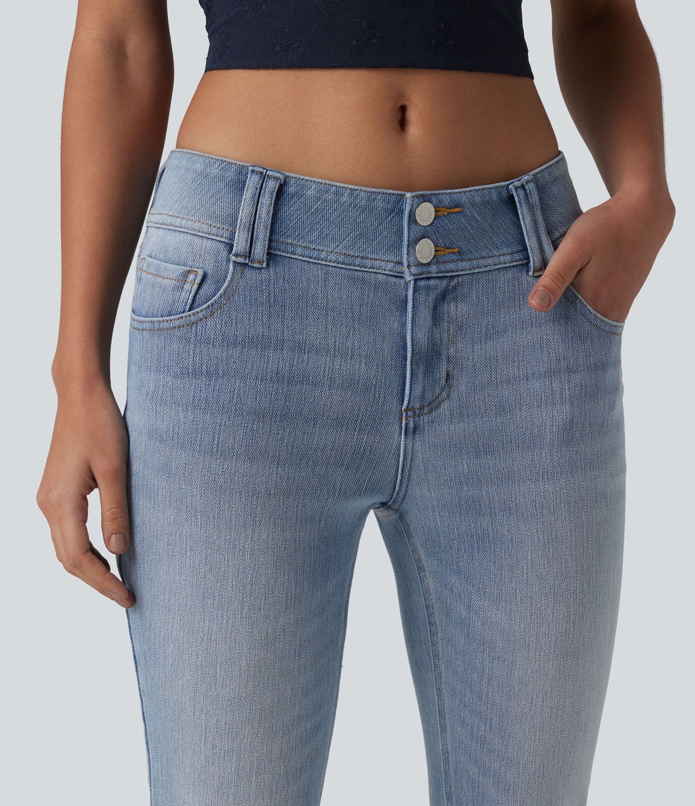 Jean décontracté taille basse Halara Flex™ avec poches