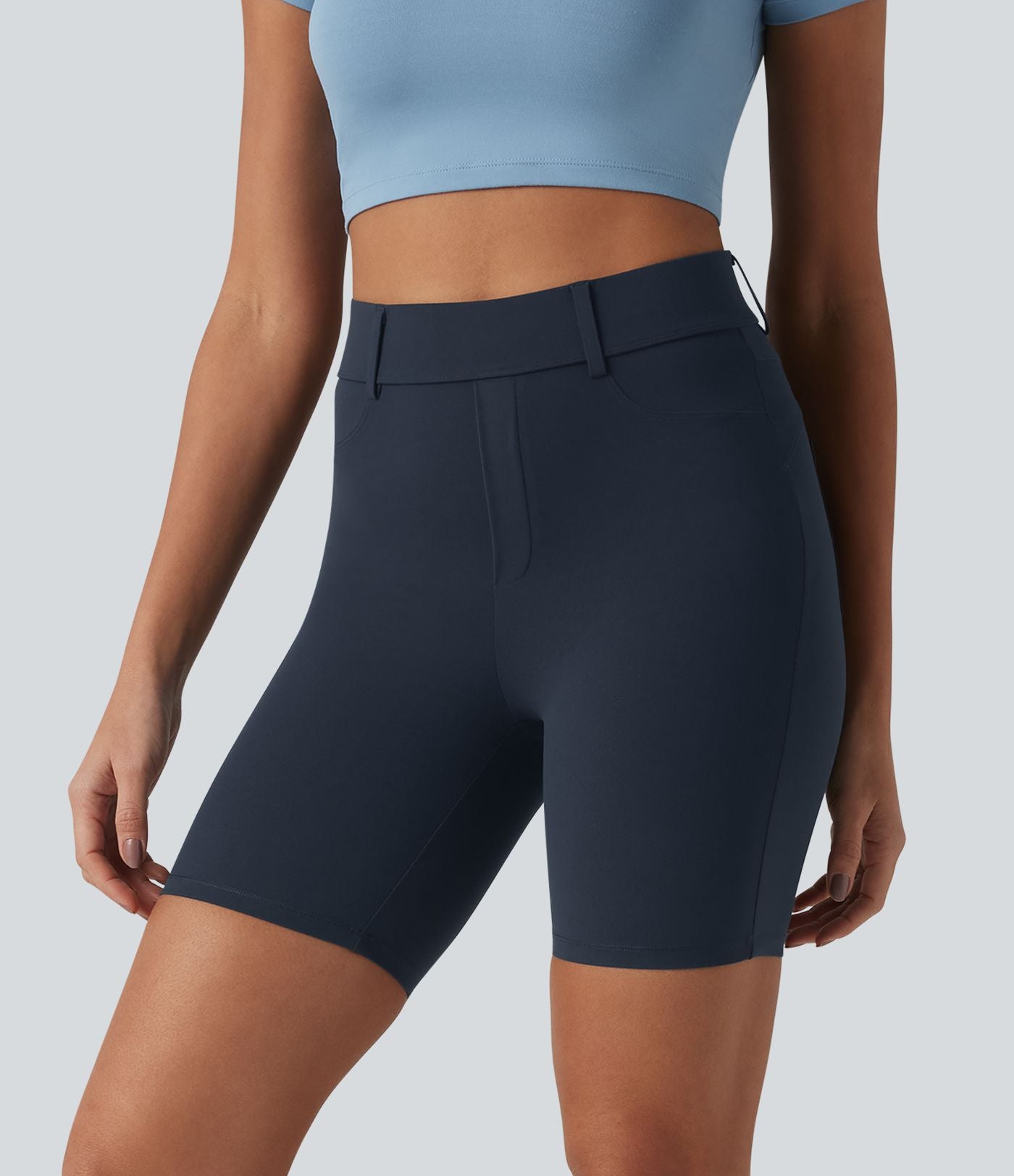 Halara UltraSculpt™ Cycliste casual 17,5 cm taille haute ventre plat, avec poches