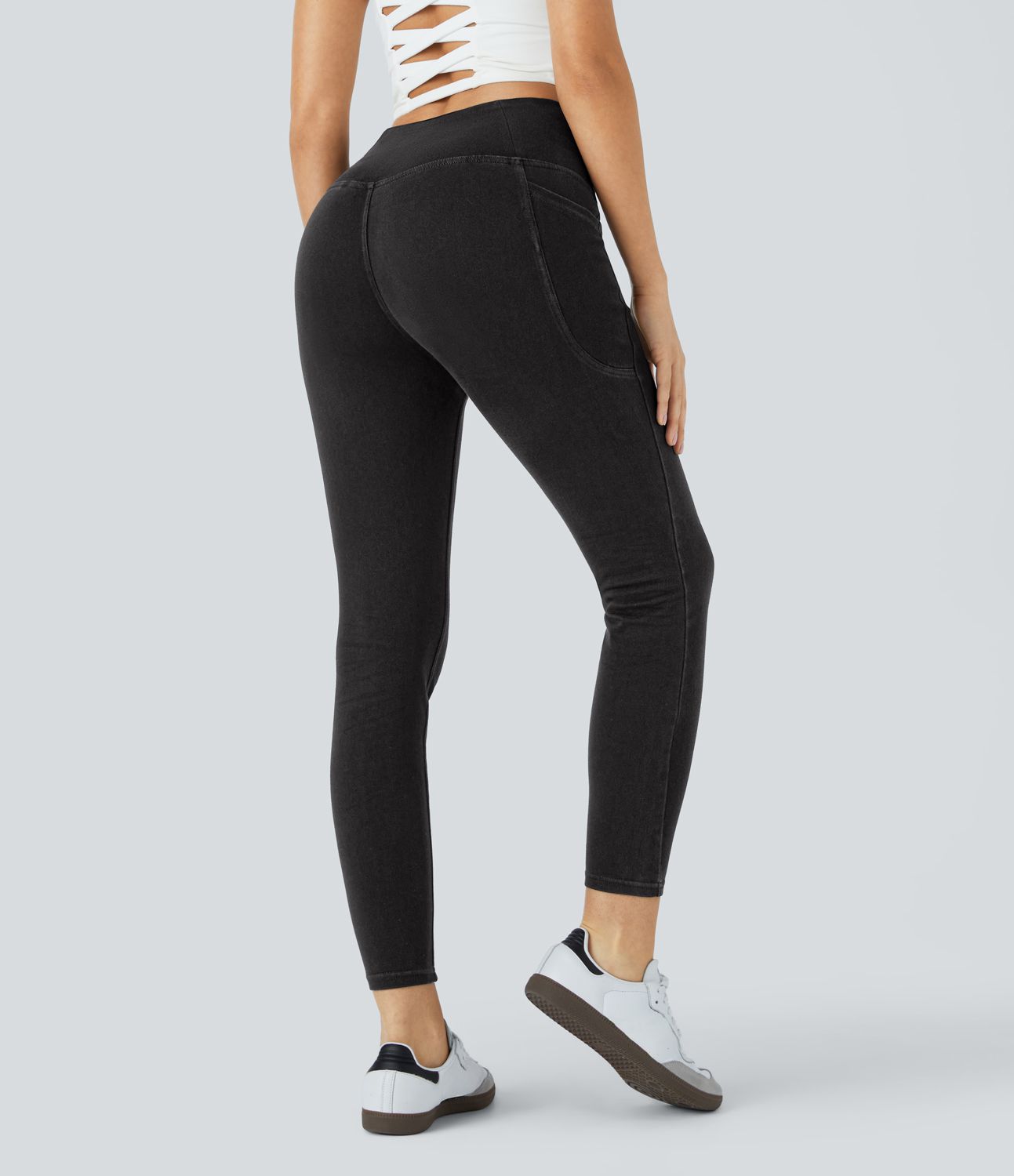 Halara Flex™ Jegging Travail Tricoté Extensible Lavé Poche Latérale Croisée
