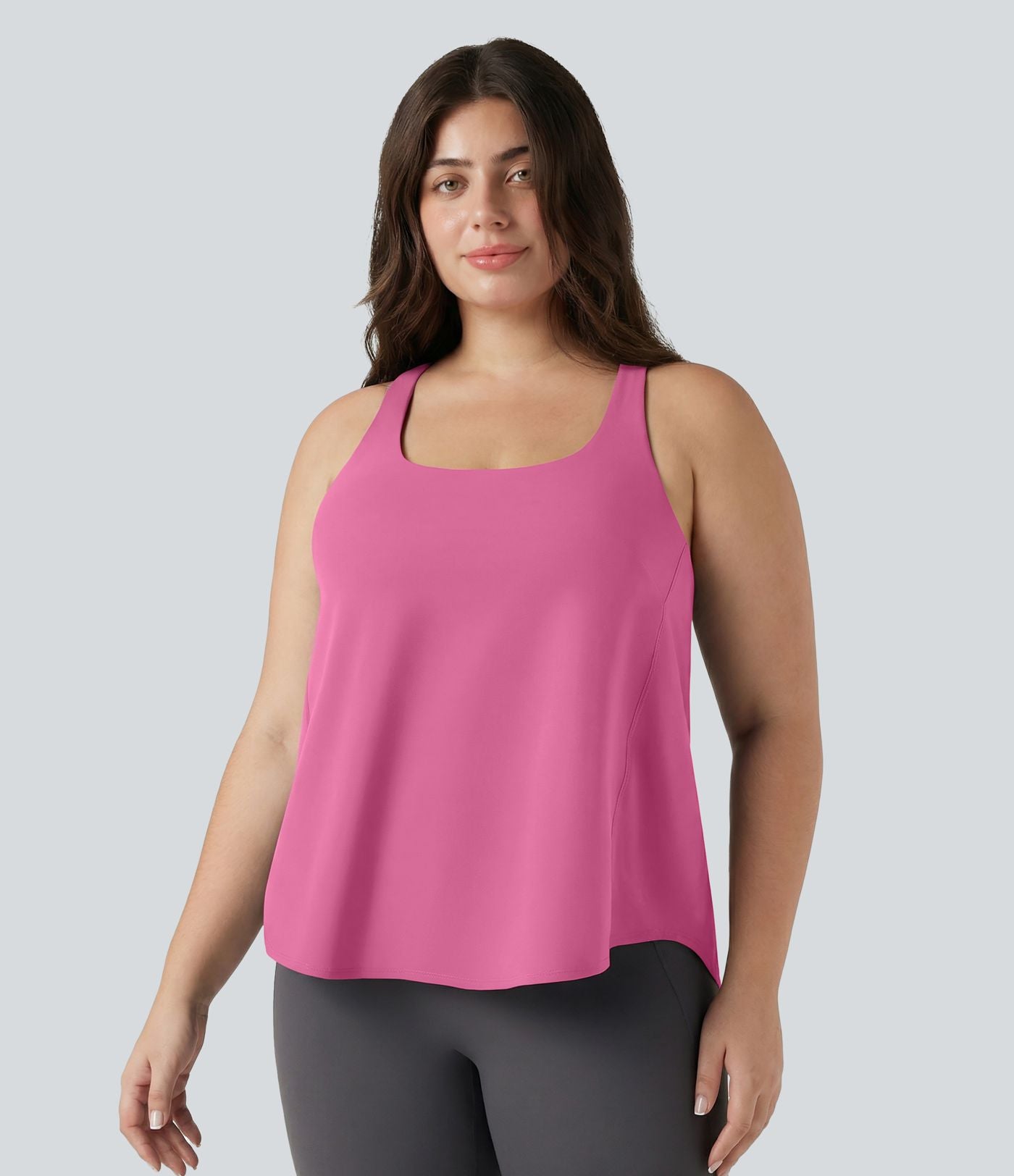 Débardeur running Halara UltraSculpt™ grande taille col rond ourlet arrondi