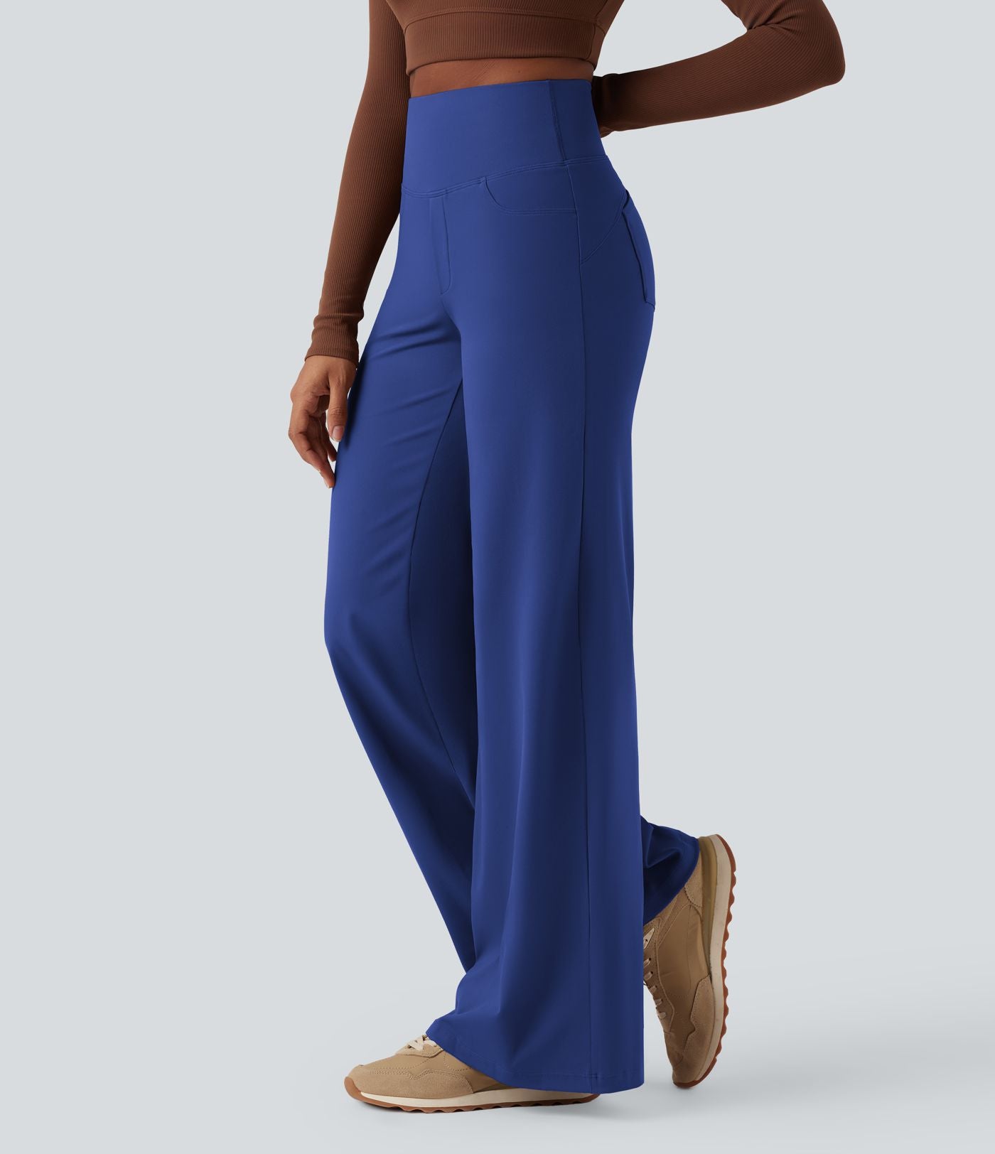 Pantalon yoga large gainant taille haute DayStretch avec poches