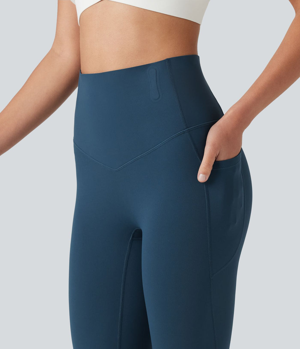 Legging corsaire de sport gainant Halara UltraSculpt™ taille haute, anti-roulis et gainant, avec poches