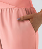 Breezeful™ Pantalon Fluide Vacances Séchage Rapide Taille Haute Croisée Poches Latérales Plissées Fente