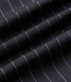 Short tailleur plissé taille haute à rayures avec poches