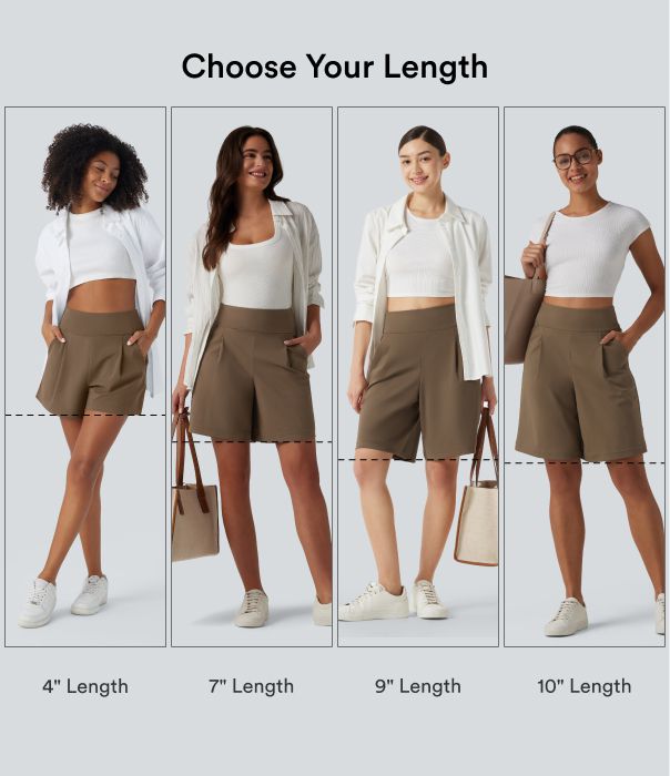 Short de travail large taille haute DayStretch avec poches