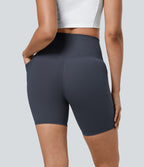 Short cycliste 17,5 cm d'entraînement gainant taille haute avec poches Halara UltraSculpt™