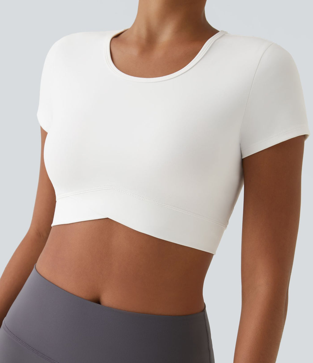 Softlyzero™ Plush Sports Top Ourlet Croisé