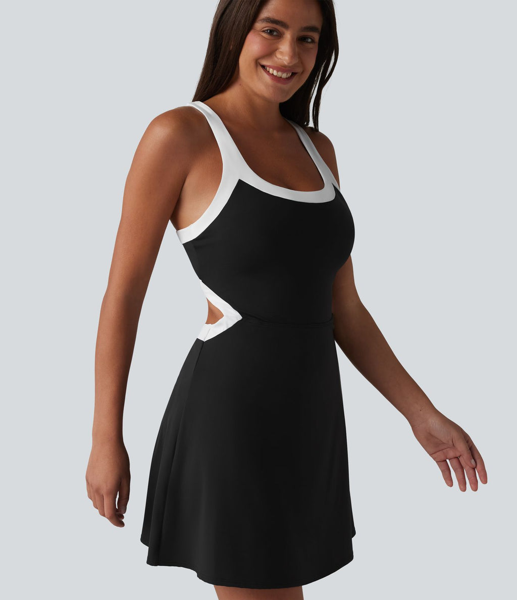 Robe de tennis mini SoftlyZero™ Airy 2-en-1 color block à effet frais InstantCool, brassière intégrée et poches, accès facile Easy Peasy