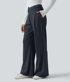 Pantalon tailleur évasé asymétrique taille haute Halara Flex™ DayStretch avec poches