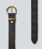 Ceinture ajourée à boucle métallique