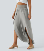 Breezeful™ Pantalon Large Fluide Séchage Rapide Taille Haute Poche Arrière
