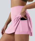Jupe-short de tennis mini SoftlyZero™ Airy 2-en-1 gainante taille haute effet frais InstantCool avec poches, protection solaire UPF50+