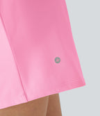 Short yoga 2-en-1 SoftlyZero™ Airy effet frais InstantCool taille très haute 12,5 cm avec poches, longueur allongée