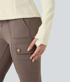 Veste randonnée col cheminée manches longues avec trous pour pouces et poches