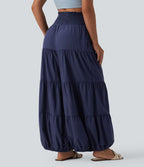 Pantalon bouffant Breezeful™ coupe ballon froncé noué séchage rapide taille haute avec poches
