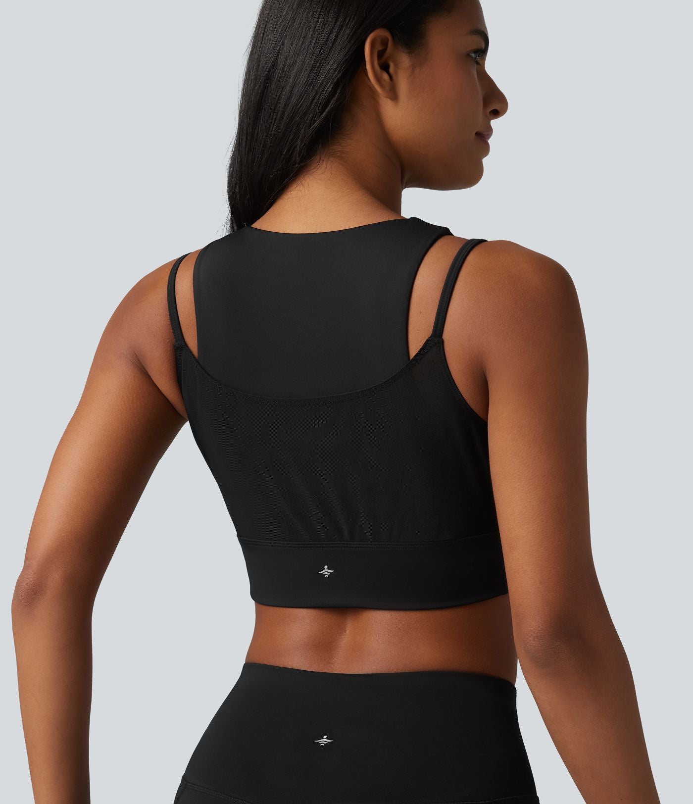 Brassière de sport SoftlyZero™ Airy à maintien léger, croisée, en mesh respirant, 2-en-1, avec brassière intégrée, à effet frais InstantCool, protection solaire UPF50+