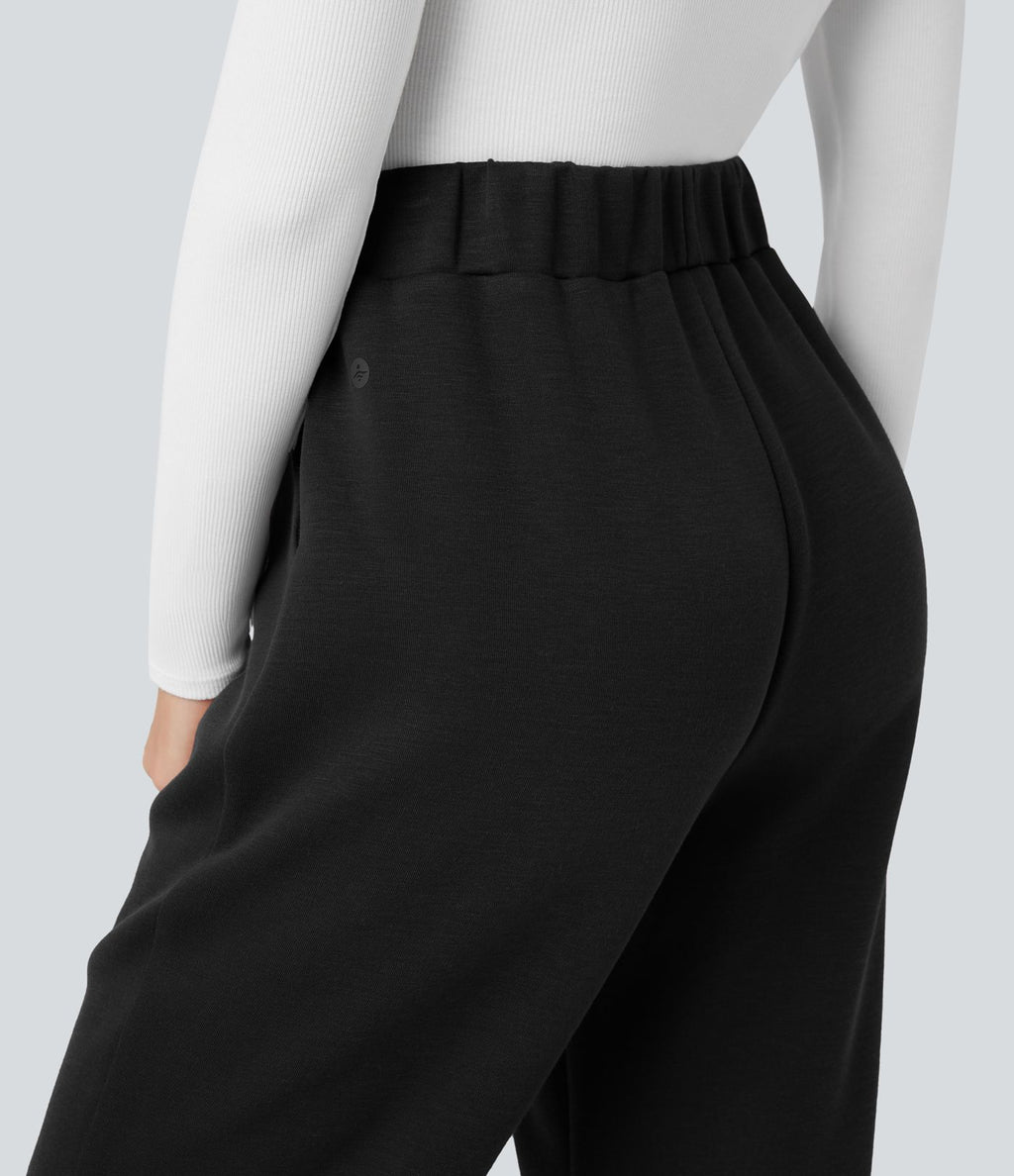 Pantalon décontracté SpacerTek™ taille haute, coupe fuselée avec poches