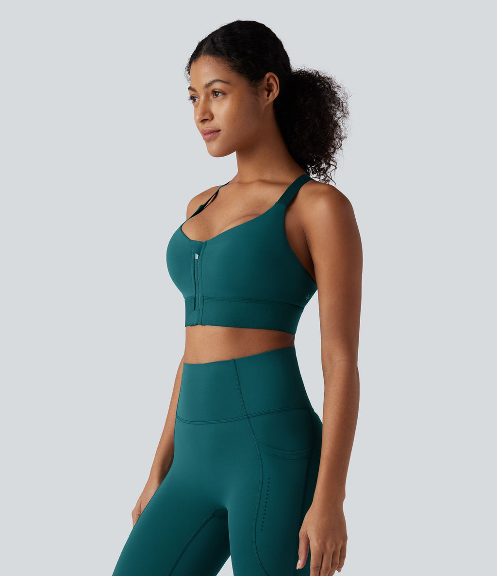 Brassière de sport SpeedWave™ soutien moyen à fermeture éclair et séchage rapide pour running