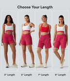 Short de yoga SoftlyZero™ Airy 2-en-1, taille haute, croisé, à effet frais InstantCool, 17,5 cm, avec poches