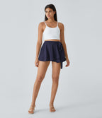 Breezeful™ Jupe Évasée Casual Taille Haute 2 en 1 Poche Latérale Séchage Rapide