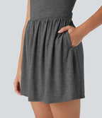 Combi-short 2-en-1 avec coussinets et poches - Édition Easy Peasy