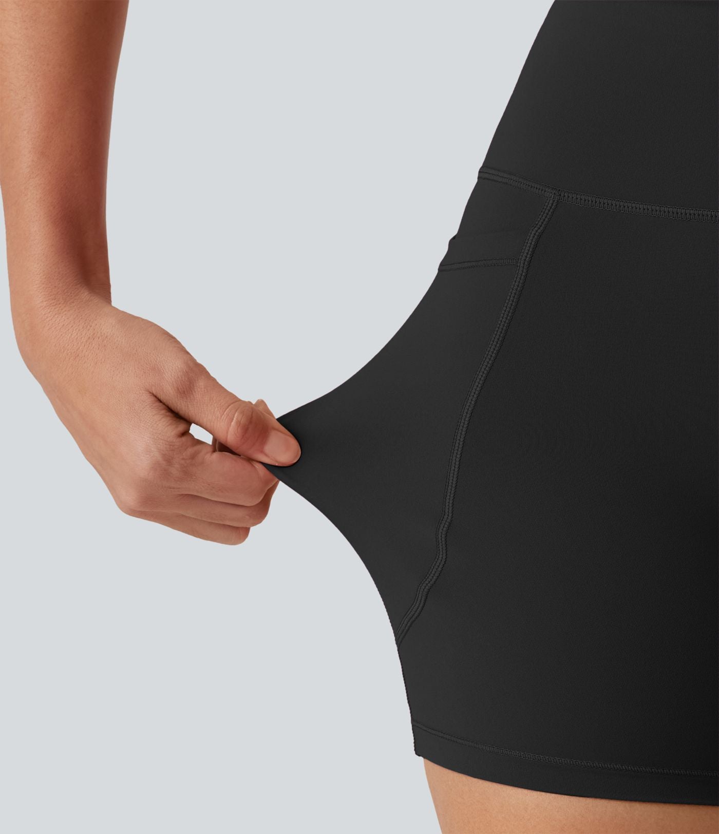 Short de yoga cycliste SoftlyZero™ Plush taille haute dos torsadé 12,5 cm avec poches