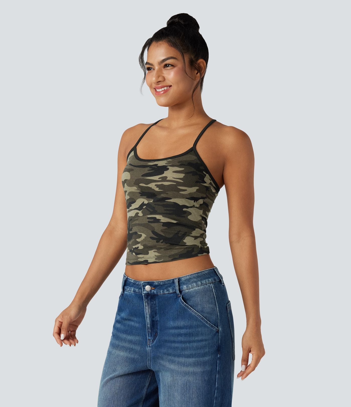 Débardeur dos nageur imprimé camouflage