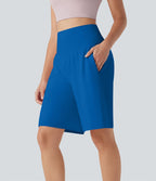 Bermuda SoftlyZero™ Airy de yoga taille haute avec poches multiples et effet frais InstantCool