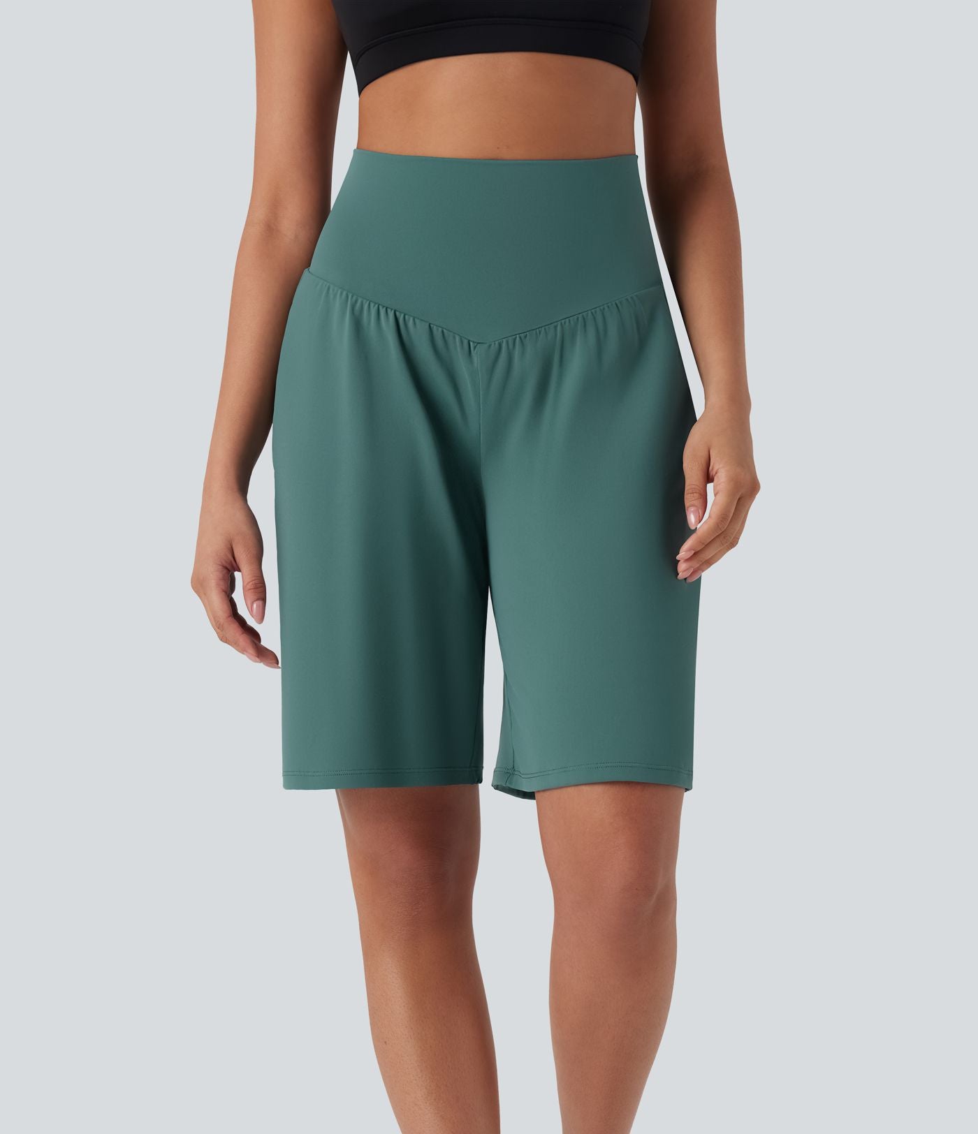 Bermuda SoftlyZero™ Airy de yoga taille haute avec poches multiples et effet frais InstantCool