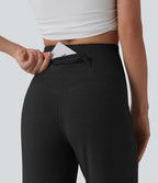 Pantalon droit taille haute ventre plat avec poche
