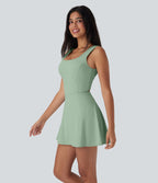 Robe SoftlyZero™ Airy de danse mini 2-en-1 dos nu, col U, bretelles croisées, poches latérales et effet frais InstantCool, accès facile Easy Peasy