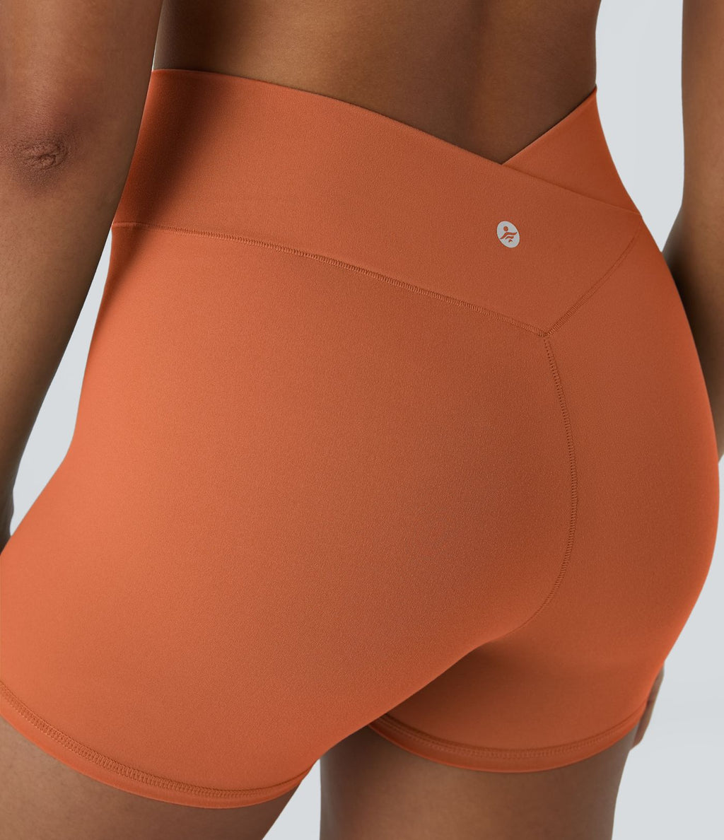 Softlyzero™ Short 7,5cm Biker Taille Haute Croisé Uni