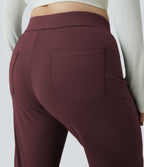 Pantalon coupe droite grande taille taille haute DayStretch avec poches