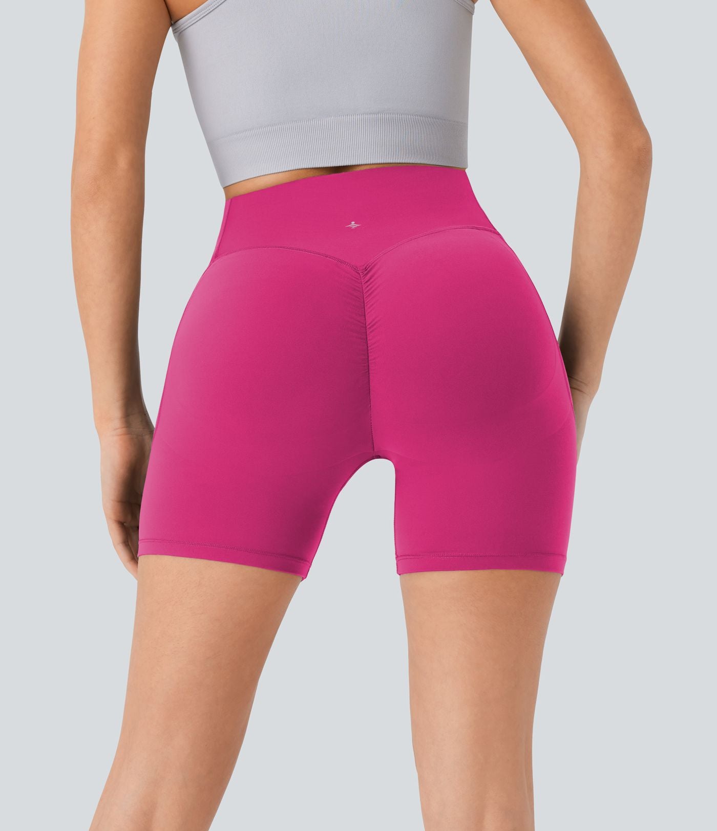Short cycliste 12,5 cm d'entraînement gainant galbant taille haute avec effet scrunch et poches Halara UltraSculpt™