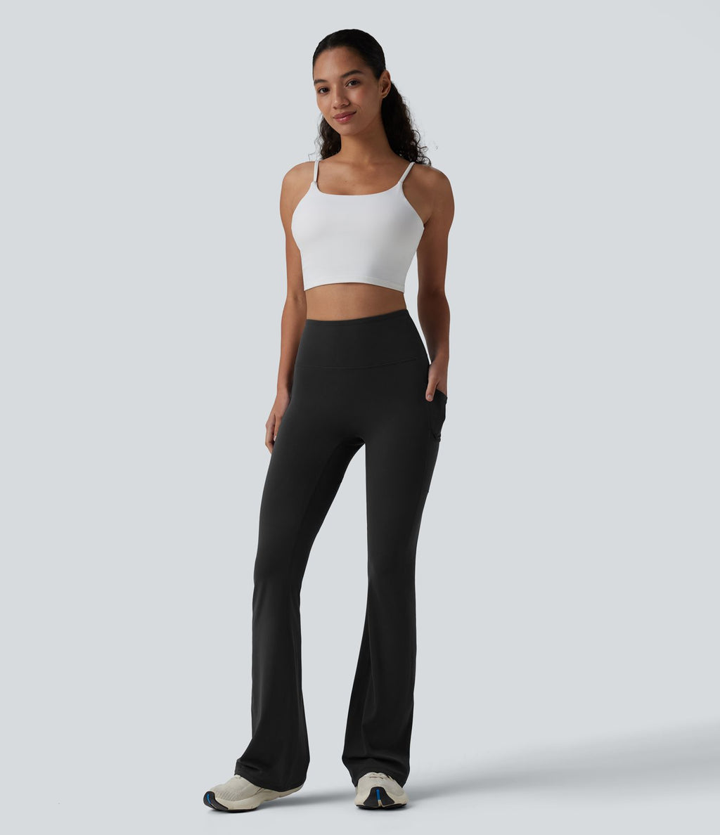 Legging de yoga bootcut SoftlyZero™ taille haute avec poches - UPF50+