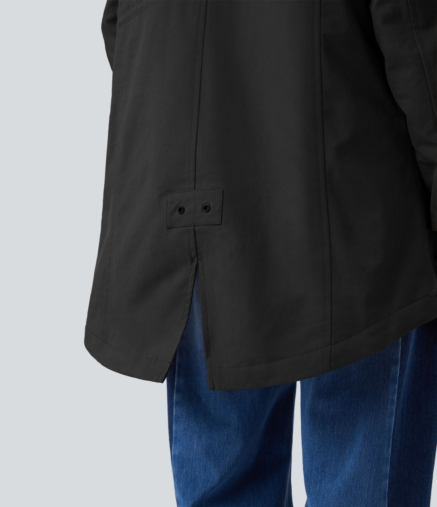 Parka sherpa polaire à capuche avec cordon de serrage et poches