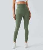 Legging taille haute froncé uni sans couture OneForm Seamless Flow