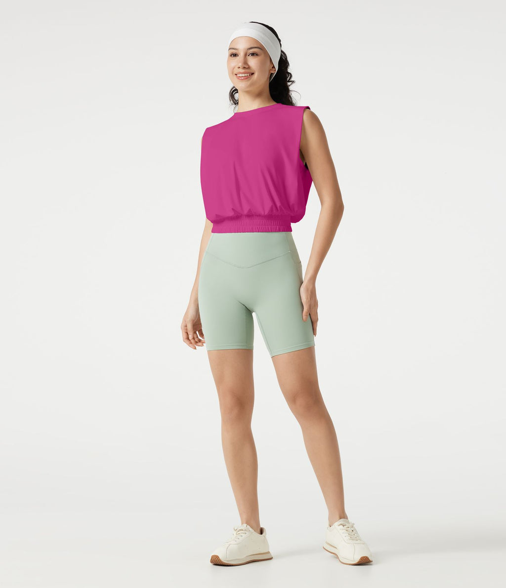 Débardeur de yoga col rond effet frais InstantCool, protection solaire UPF50+