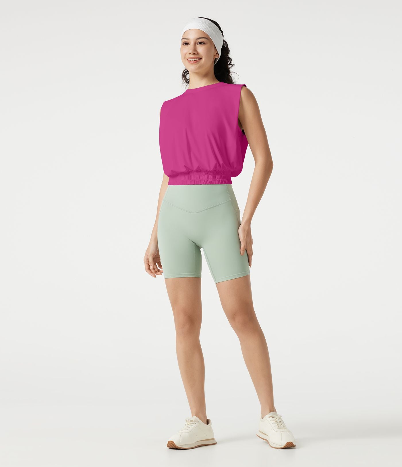 Débardeur de yoga col rond effet frais InstantCool, protection solaire UPF50+